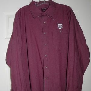 Men’s Antigua Texas A&M button down plaid shirt XL